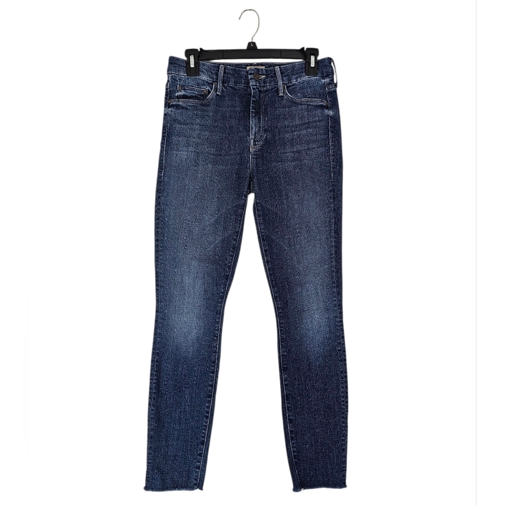 MOTHER The Looker Ankle Fray Skinny High Rise Blue‎ Jeans 26 Preowned